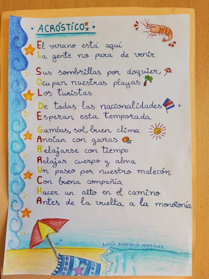Acrósticos IES Mediterráneo Acrósticos Ies MEditerráneo Garrucha