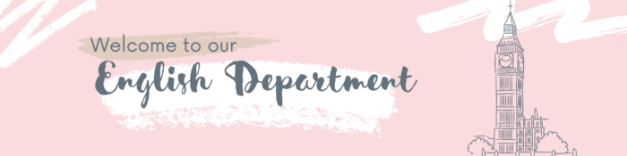 Pastel Pink English Class Google Classroom Header