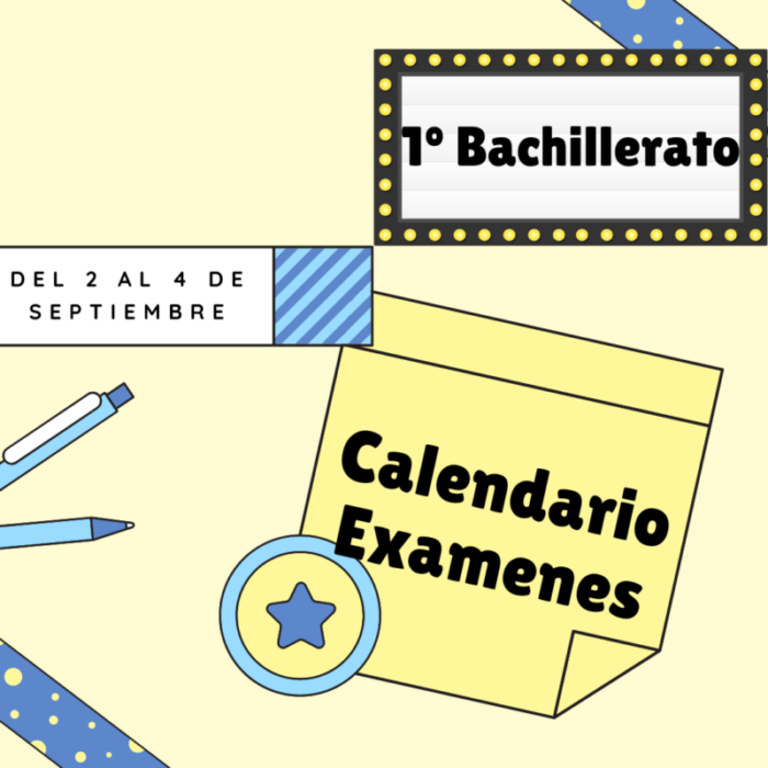 Post de Instagram Exámenes finales elementos escuela tonos amarillo y azul