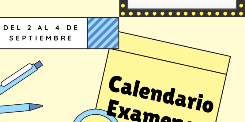 Post de Instagram Exámenes finales elementos escuela tonos amarillo y azul