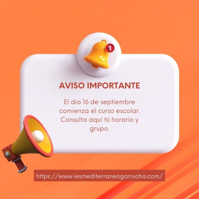 Post para Instagram Aviso Importante 3D Naranja